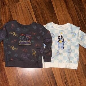 Target Toy Story and Bluey Kids Sweatshirts - Black and Blue